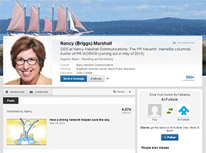 Nancy Marshall's LinkedIn page